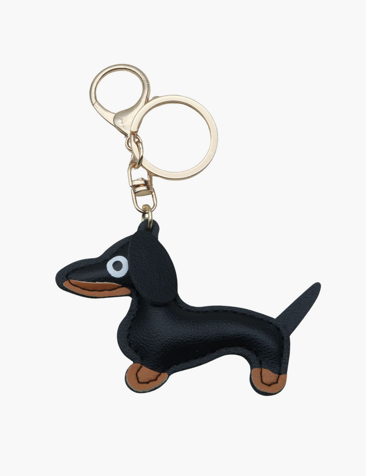 Bag Charm - Sausage Dog with Keychain