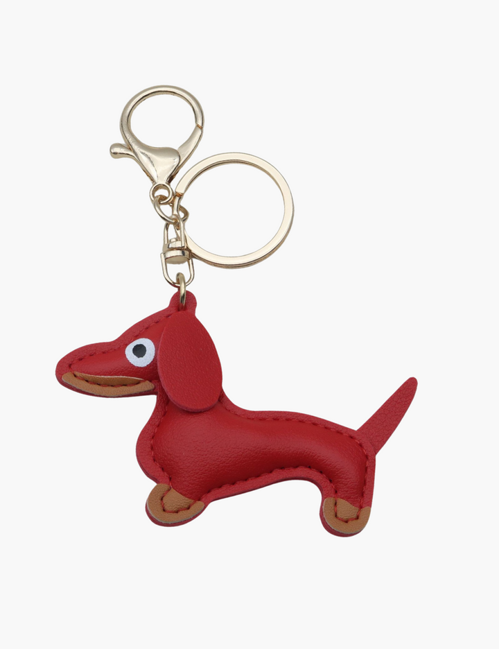 Bag Charm - Sausage Dog with Keychain