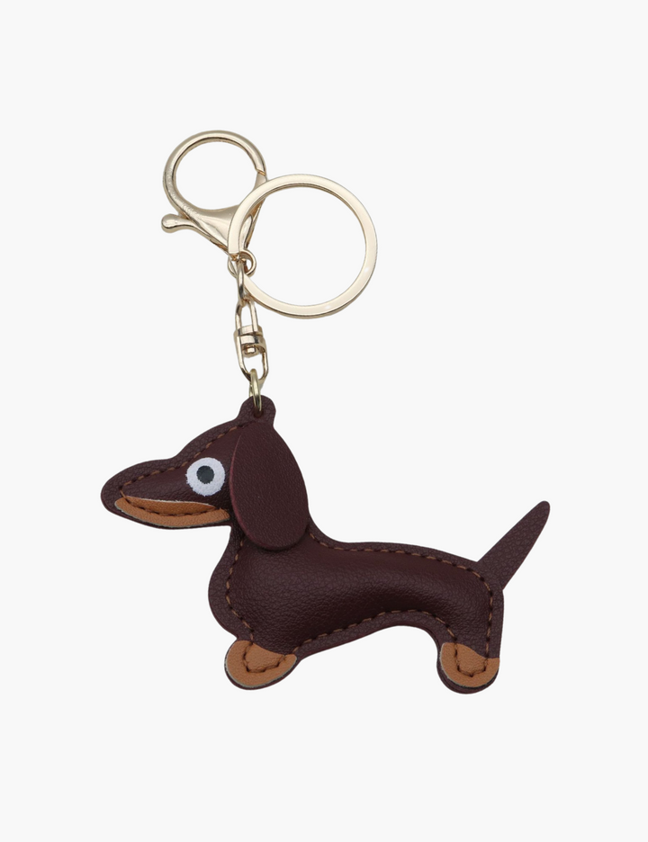 Bag Charm - Sausage Dog with Keychain
