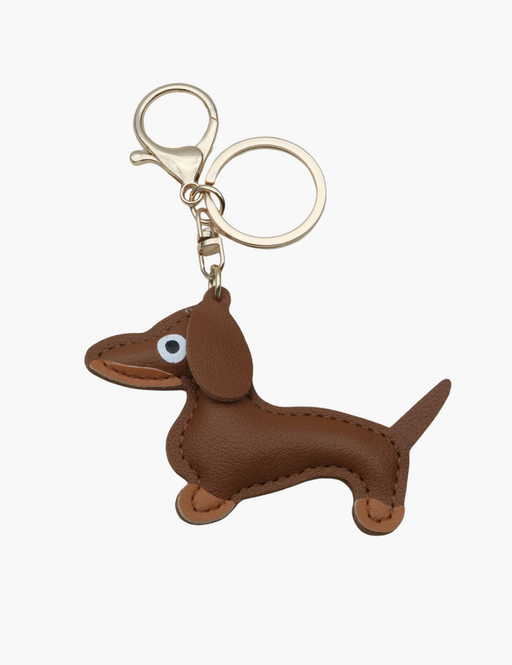 Bag Charm - Sausage Dog with Keychain