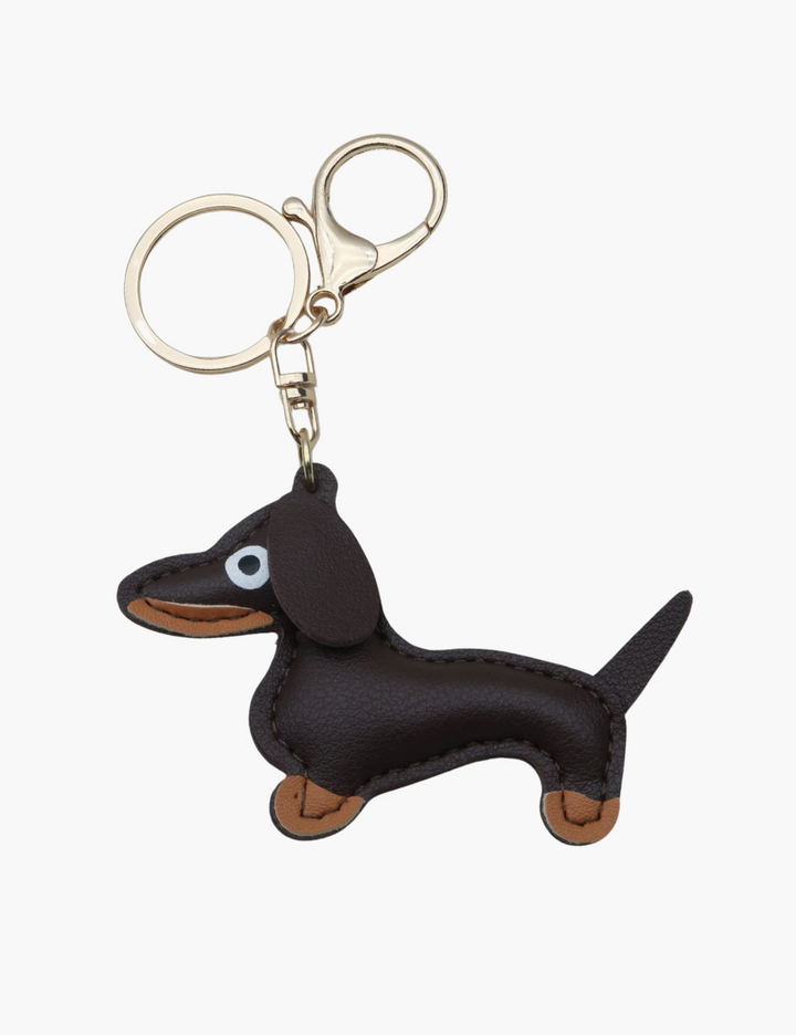 Bag Charm - Sausage Dog with Keychain