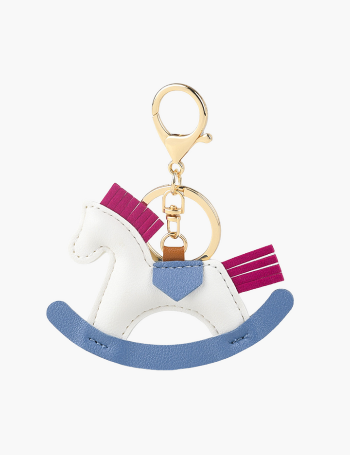 Bag Charm - Rocking Horse with Keychain