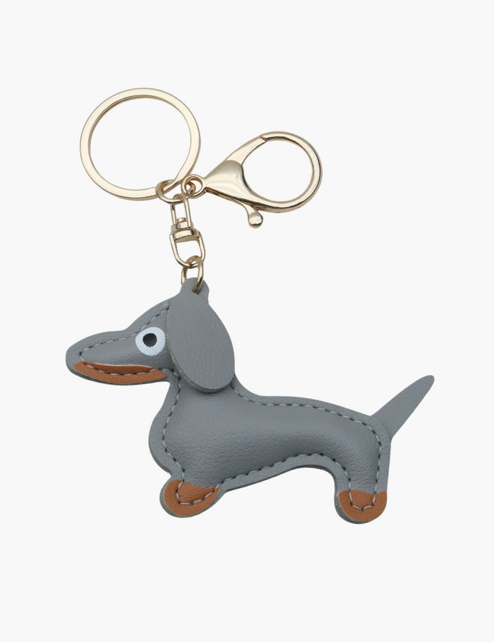 Bag Charm - Sausage Dog with Keychain