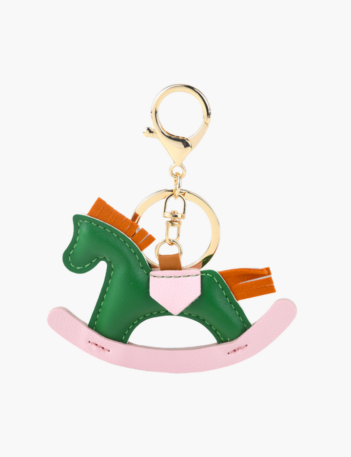 Bag Charm - Rocking Horse with Keychain