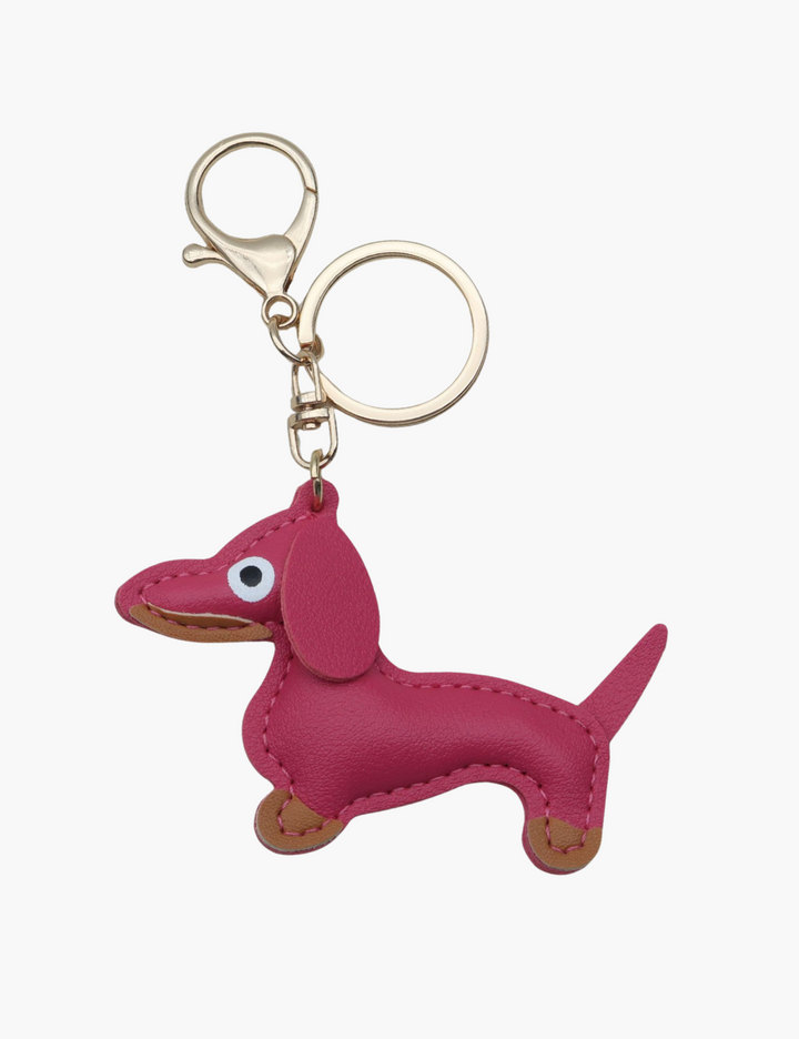 Bag Charm - Sausage Dog with Keychain