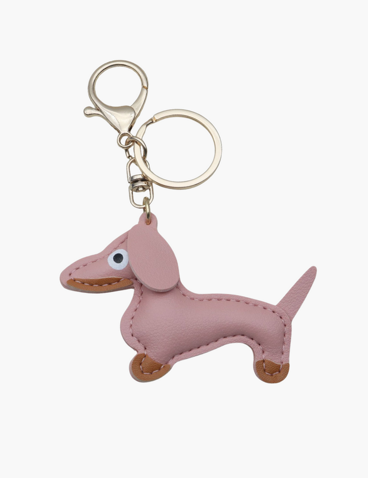 Bag Charm - Sausage Dog with Keychain