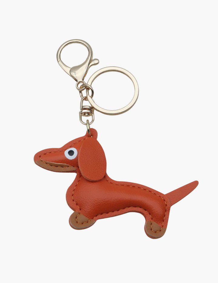 Bag Charm - Sausage Dog with Keychain