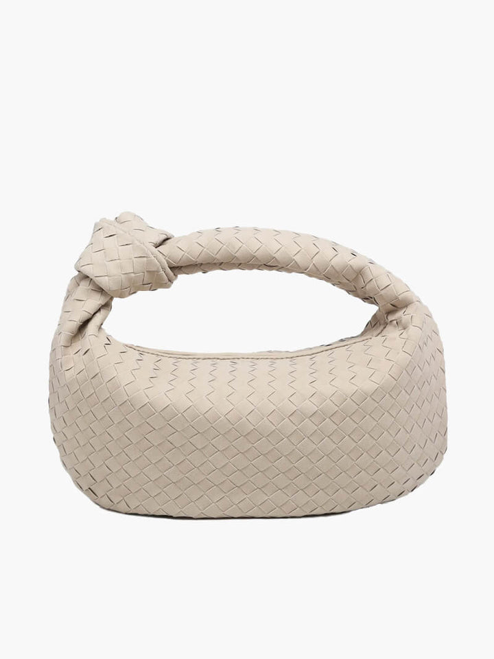 Evelyn - Woven Medium Suede Bag