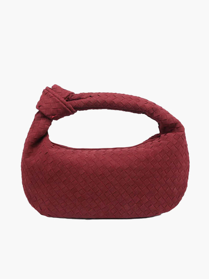 Evelyn - Woven Medium Suede Bag