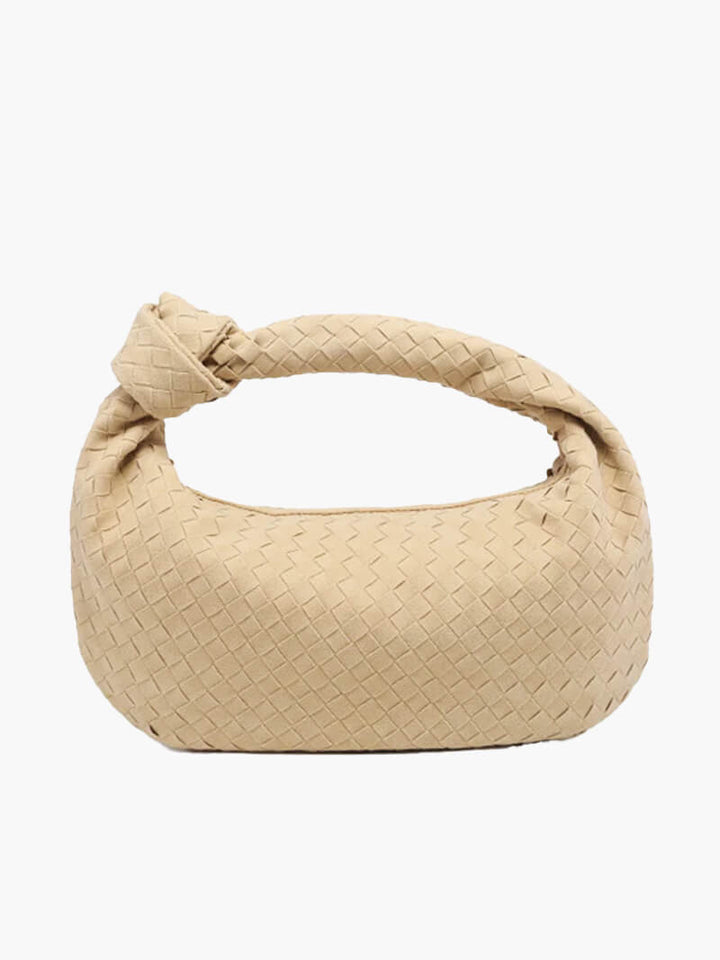 Evelyn - Woven Medium Suede Bag