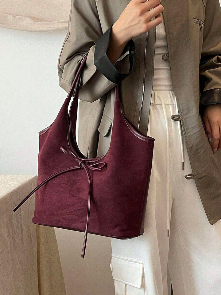 Juliet - Suede Bow Bag