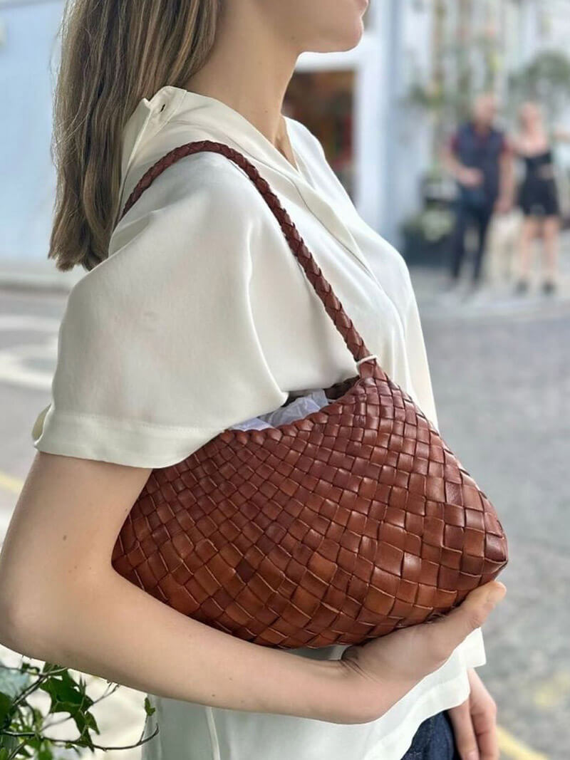 Kayla - Woven Leather Bag