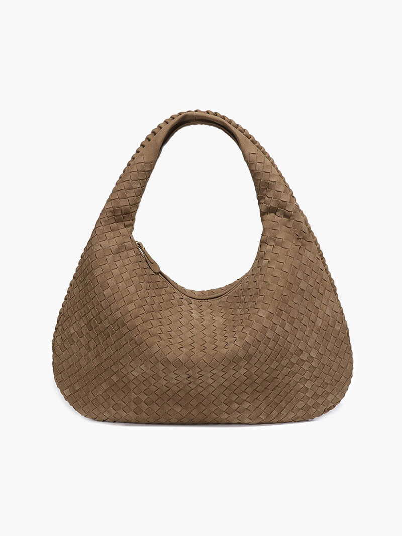 Lindsey - Woven Suede Bag