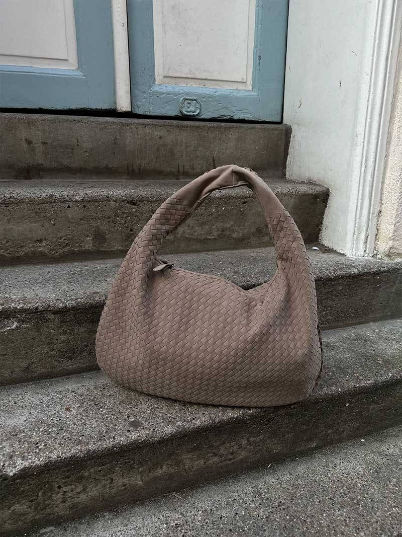 Lindsey - Woven Suede Bag