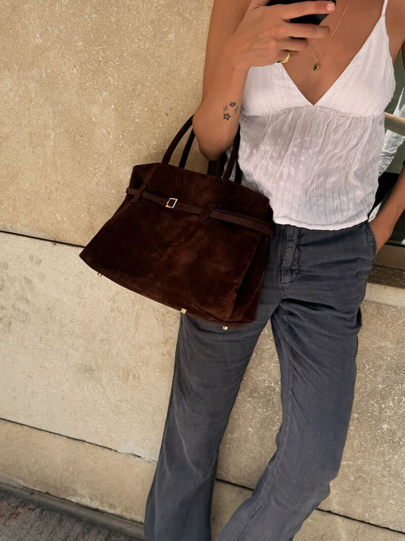 Luna - Crafted Suede Hand Bag