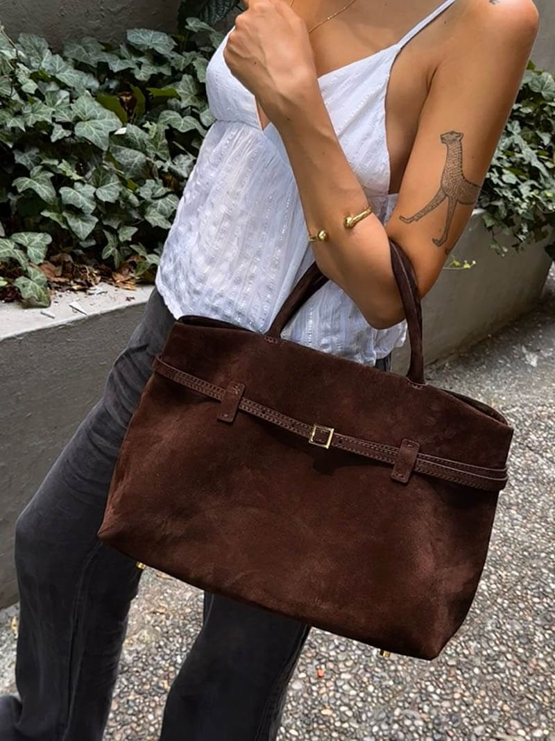 Luna - Crafted Suede Hand Bag