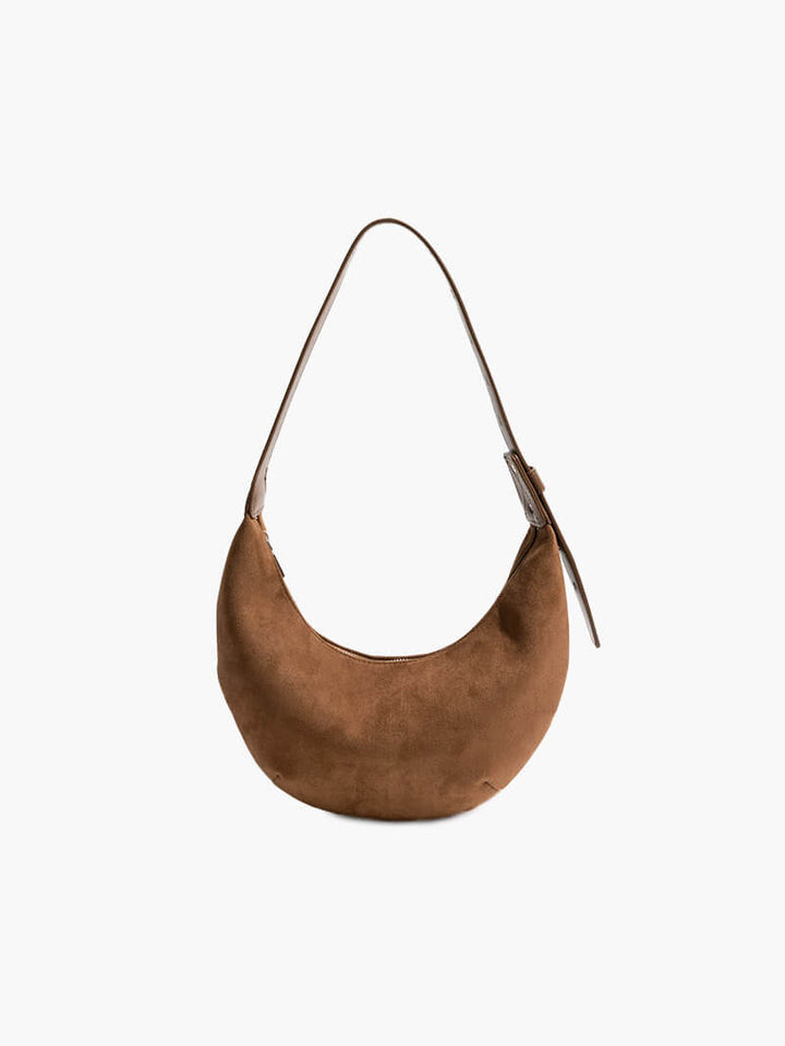 Reese - Halfmoon Suede Bag