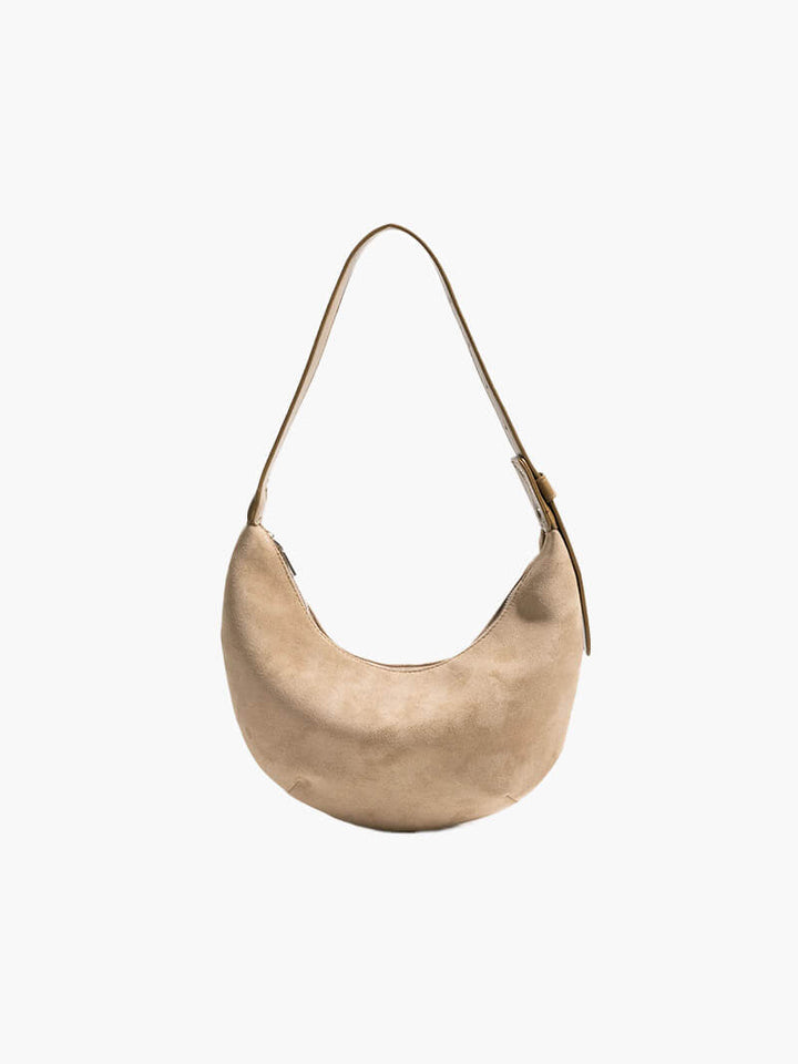 Reese - Halfmoon Suede Bag