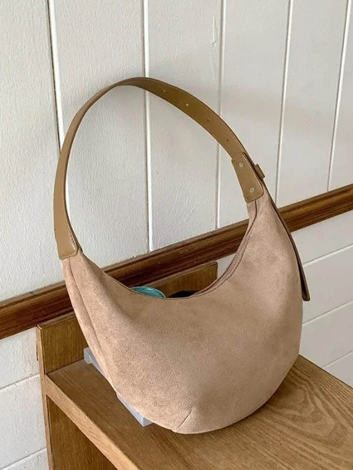 Reese - Halfmoon Suede Bag