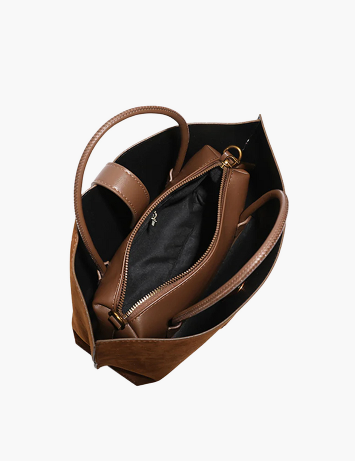 Sophia - Suede Compartment Bag